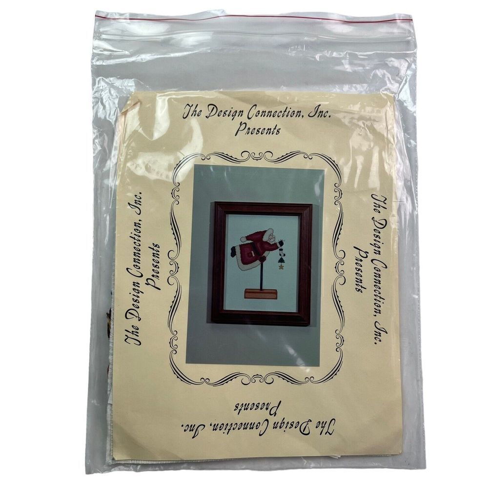 The Design Connection Primitive Santa Clouse Counted Cross Stitch Kit Vintage